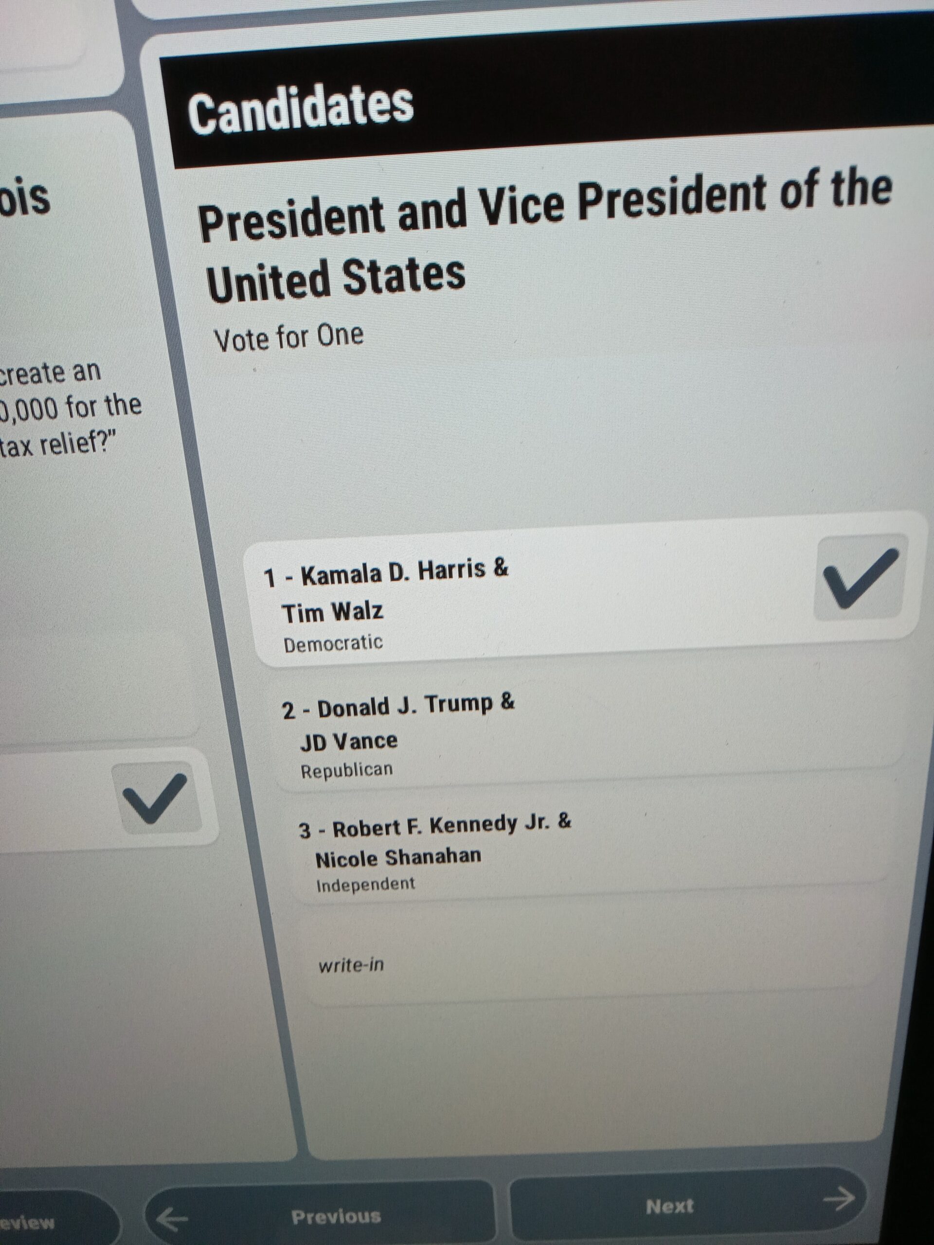 Voted for Kamala Harris 2024